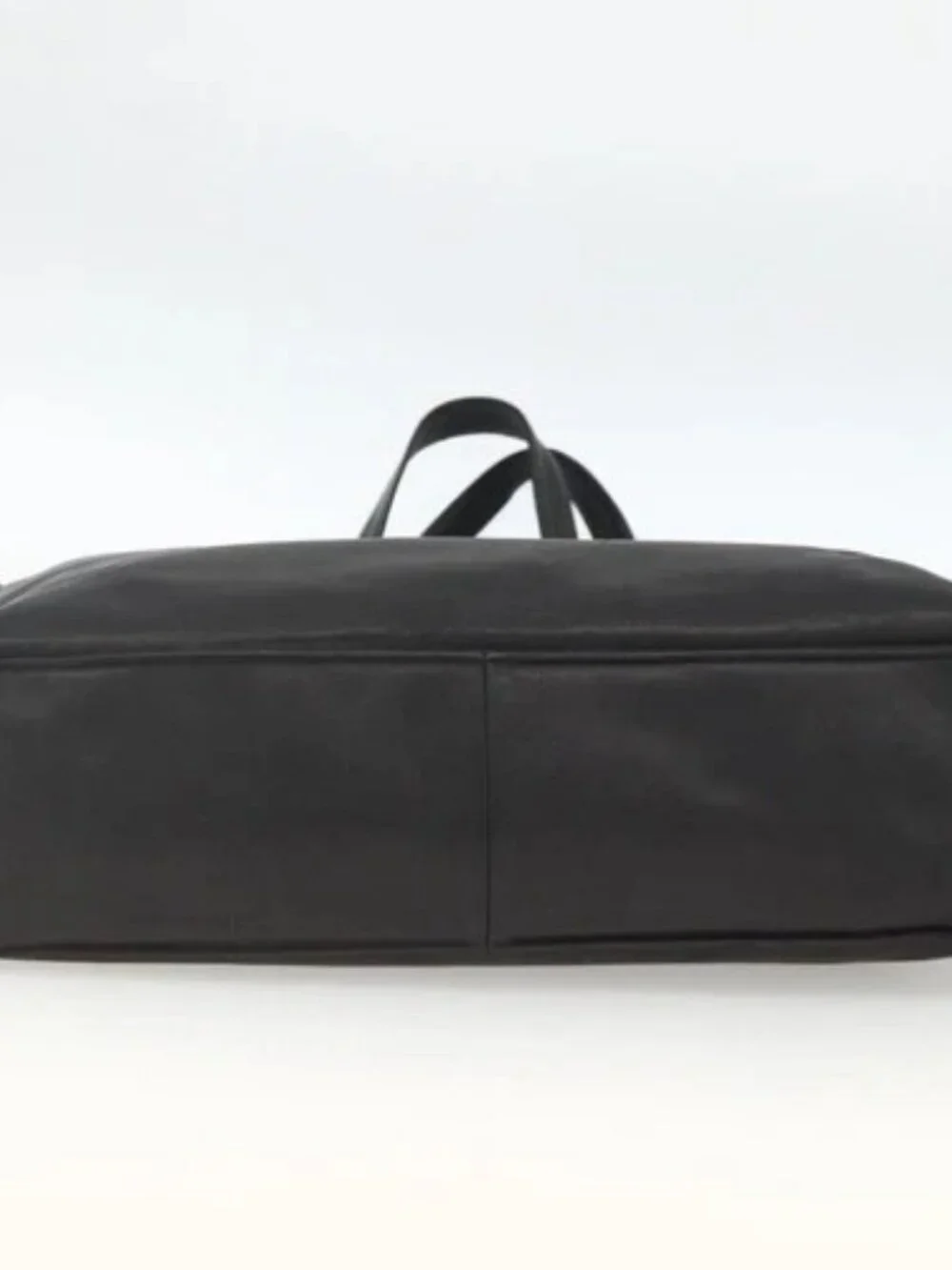 CHANEL Tote Bag Leather Black CC Auth bs34155